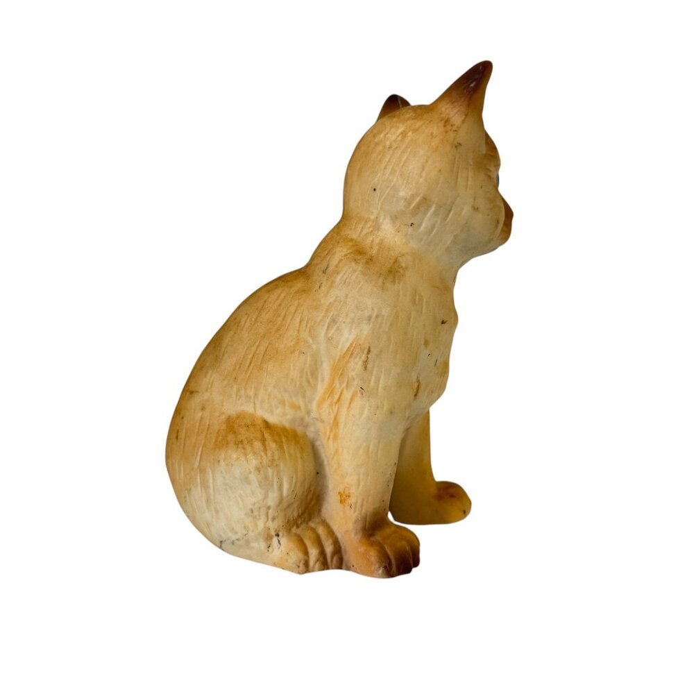 This charming pieceVintage Japan Porcelain Yellow Cat Captivating Eyes Figurines - Picture 5 of 12